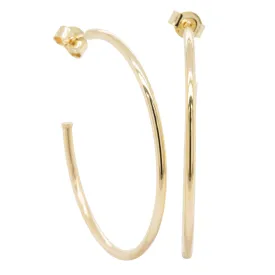 9ct Yellow Gold Open Hoop Earrings