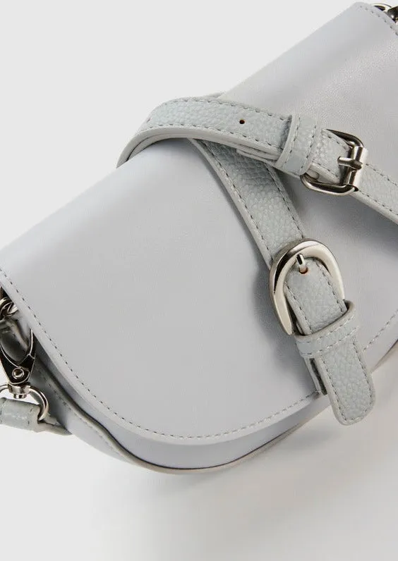 BARCELONA Buckle Detail Crossbody Bag Cloud