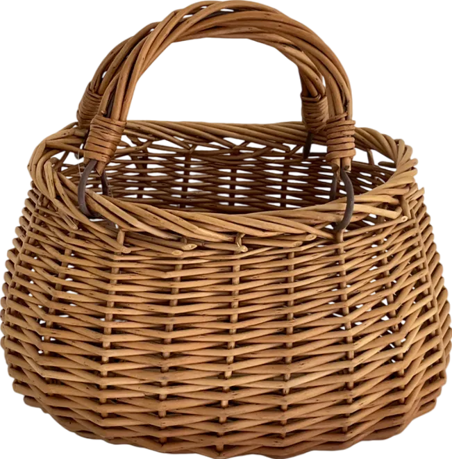 Beige Basket Bag