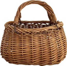 Beige Basket Bag