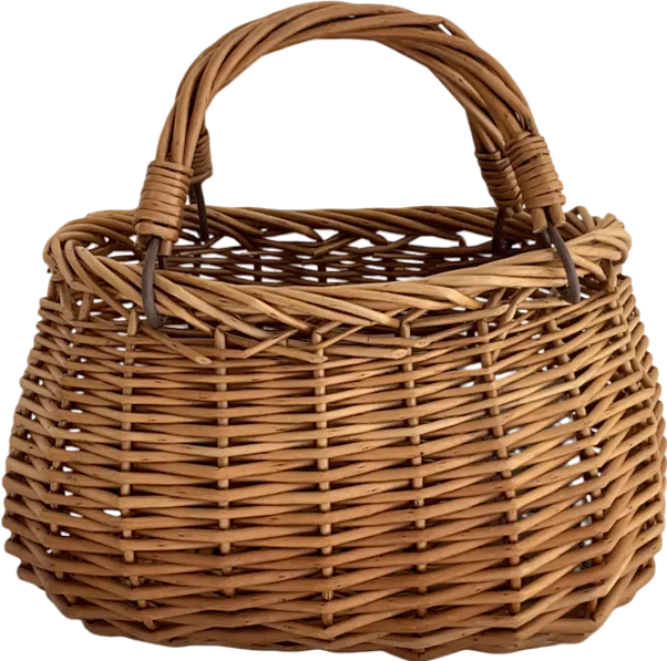 Beige Basket Bag