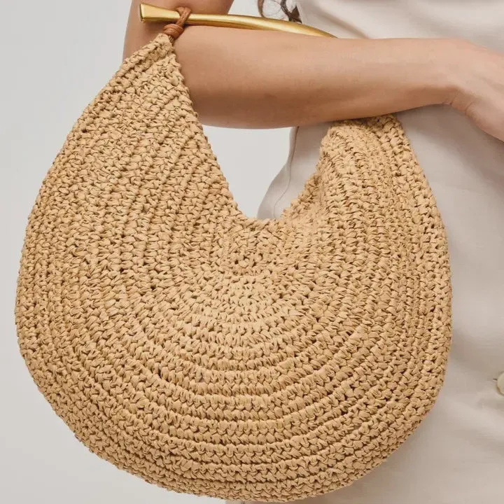Brielle Circle Straw Crossbody