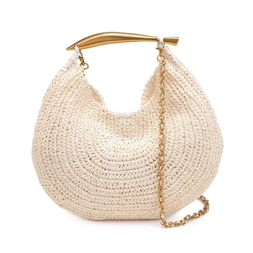 Brielle Circle Straw Crossbody