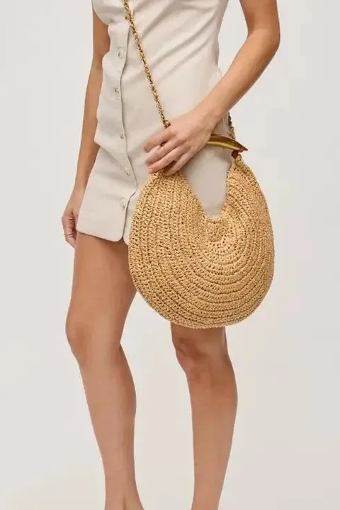 Brielle Circle Straw Crossbody