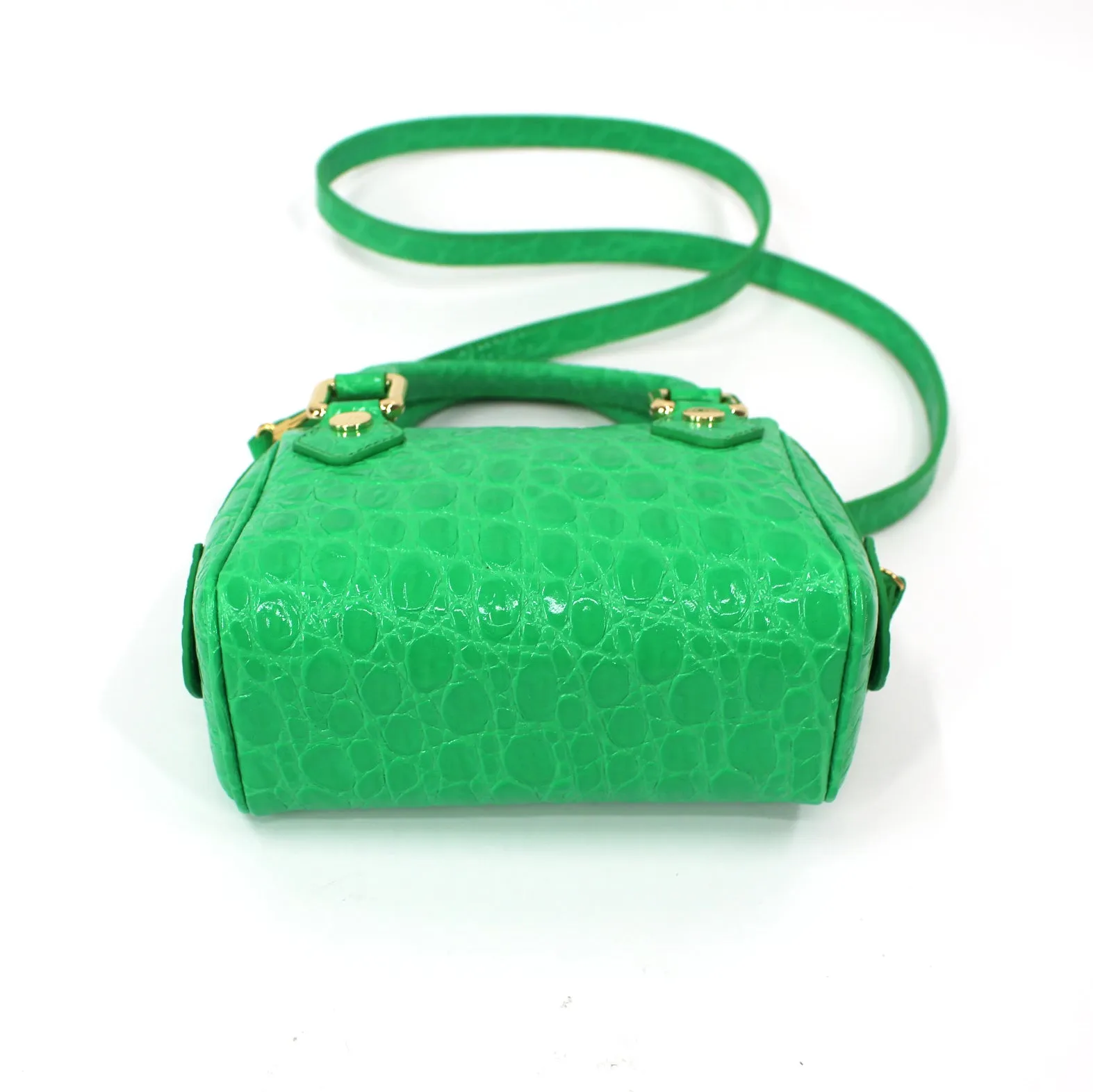 BY FAR Dora Croc Embossed Bag