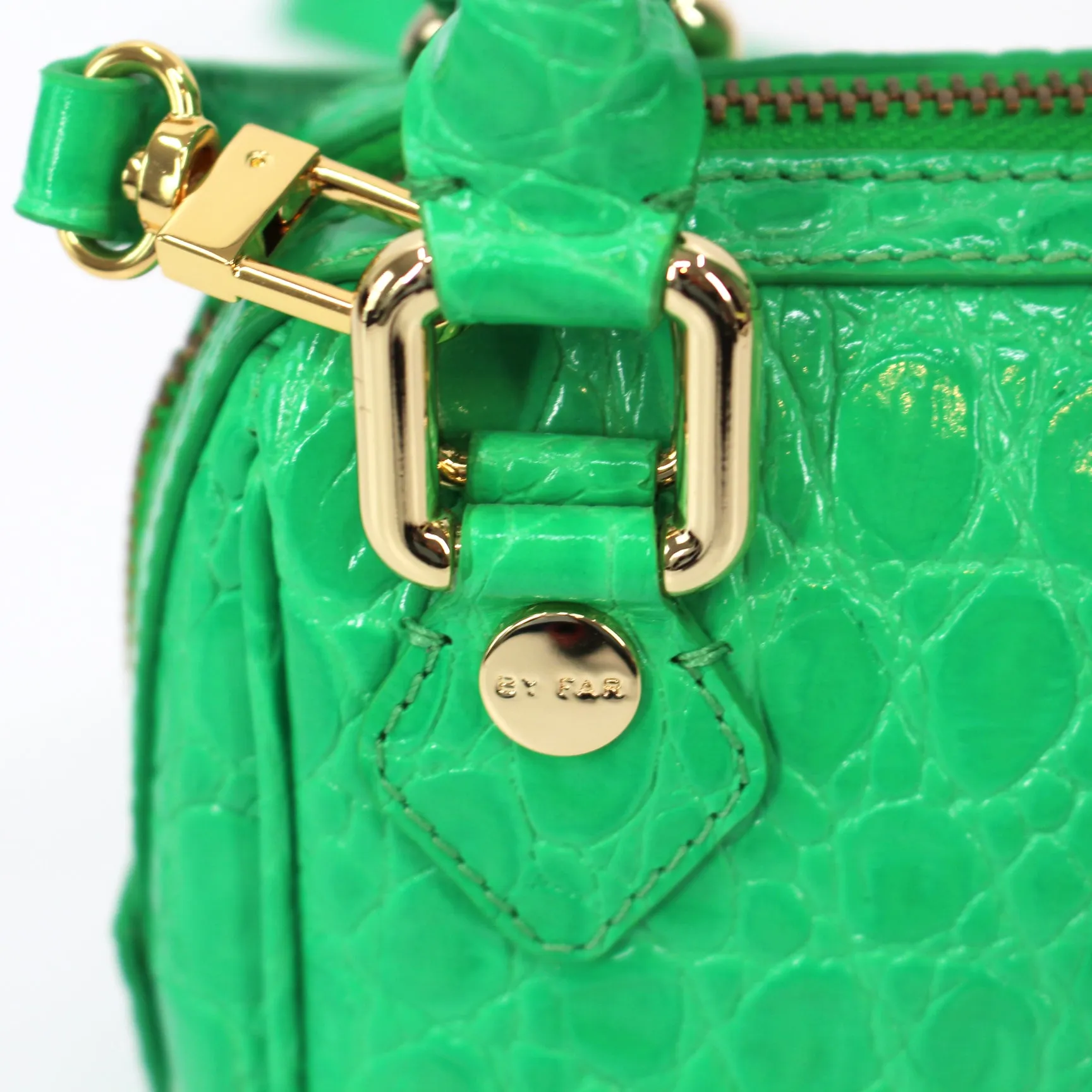 BY FAR Dora Croc Embossed Bag