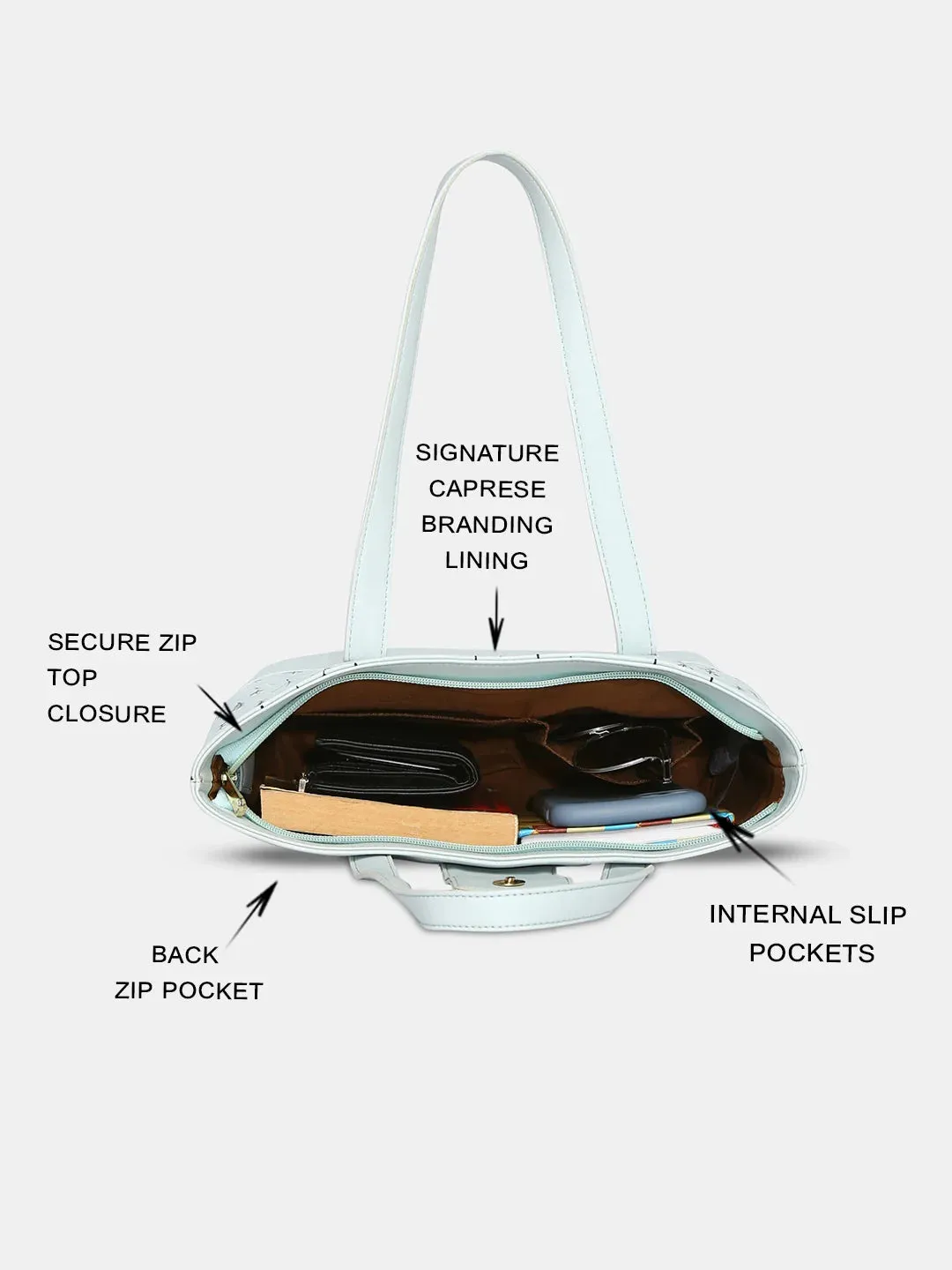 Caprese Pensa Tote Small Lt. Blue