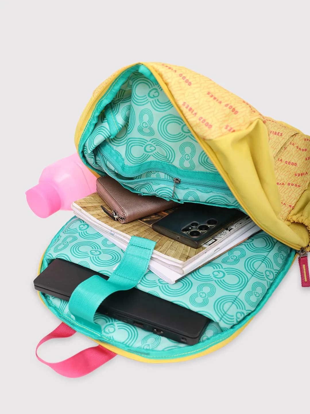 Caprese Zoe Laptop Backpack Large Yellow