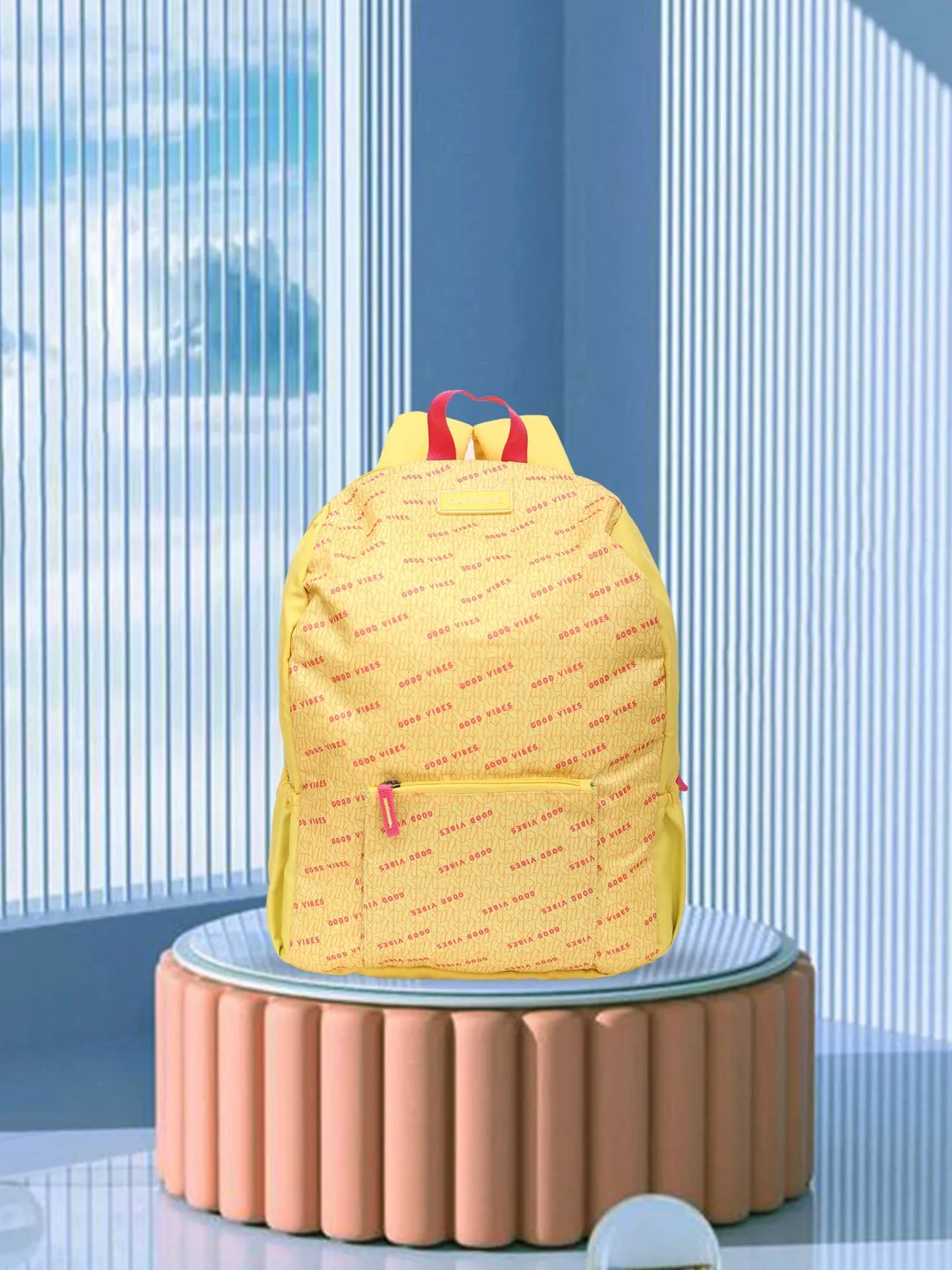 Caprese Zoe Laptop Backpack Large Yellow
