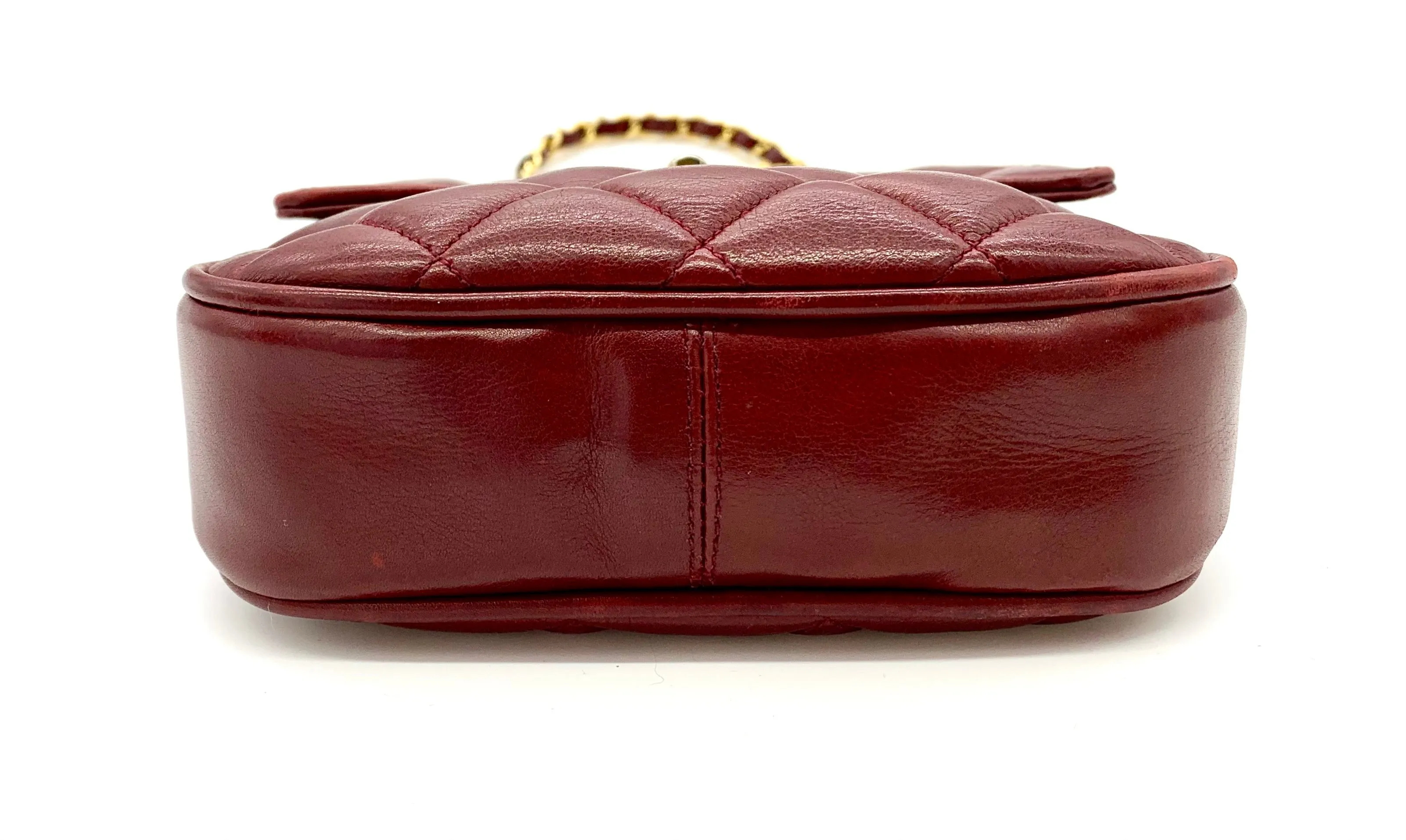 CHANEL VINTAGE BURGUNDY CROSSBODY BAG