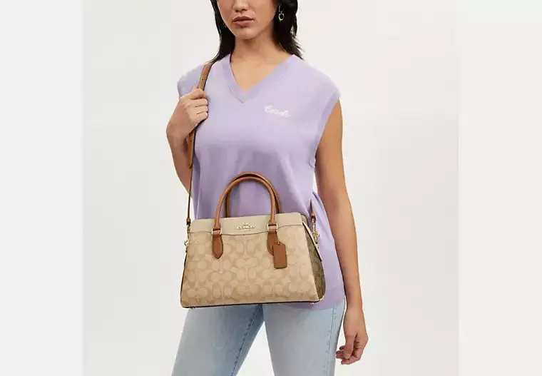 Coach Darcie Carryall Bag In Blocked Signature Canvas