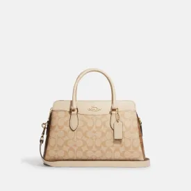 Coach Darcie Carryall in Blocked Signature Canvas Light Khaki Multi