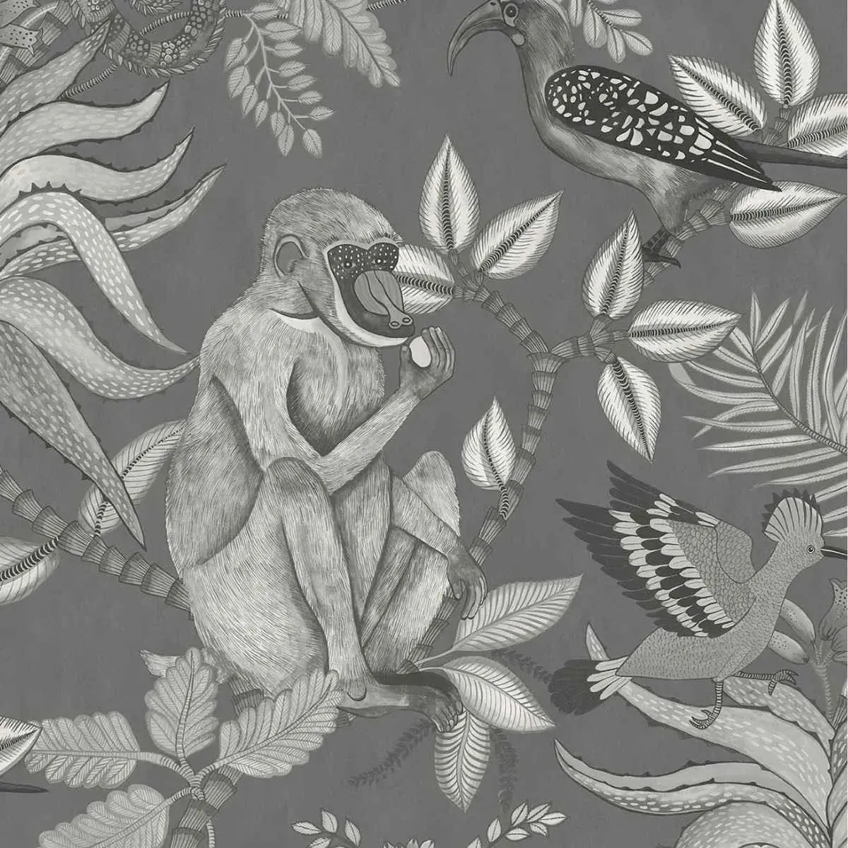 Cole & Son 'Savuti - Soot on Charcoal' Wallpaper