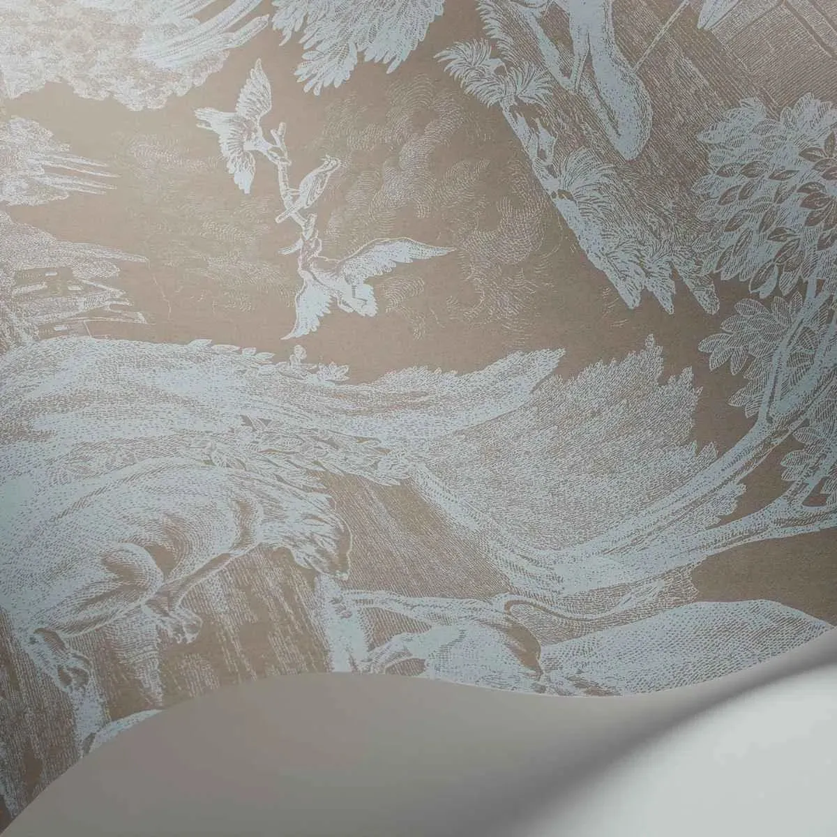 Cole & Son 'Versailles - Seafoam on Soot' Wallpaper