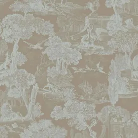 Cole & Son 'Versailles - Seafoam on Soot' Wallpaper
