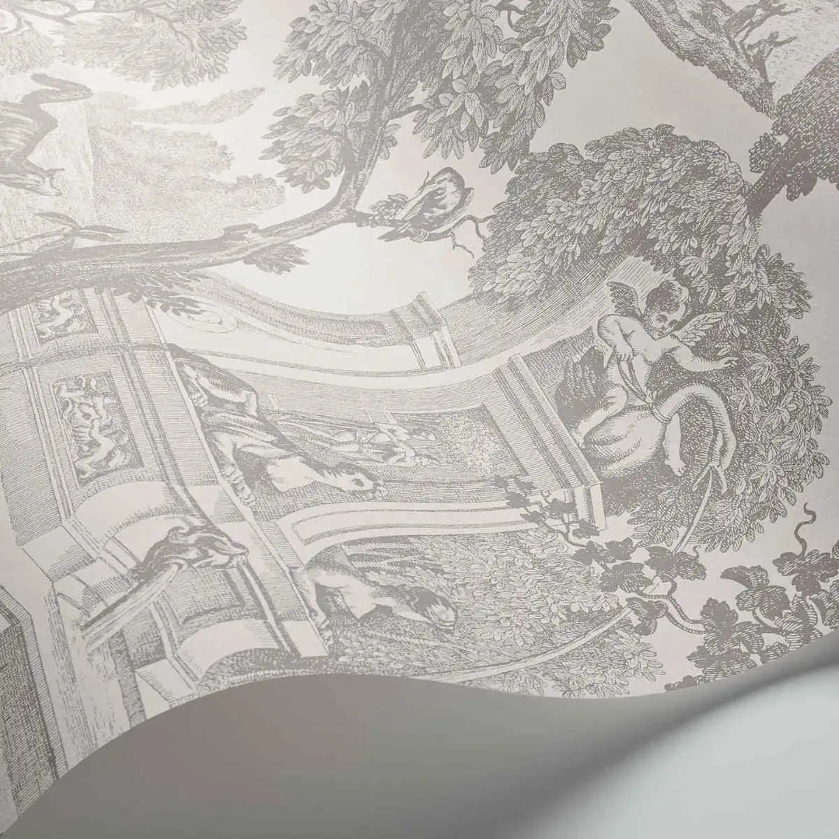 Cole & Son 'Versailles - Soot and Snow' Wallpaper