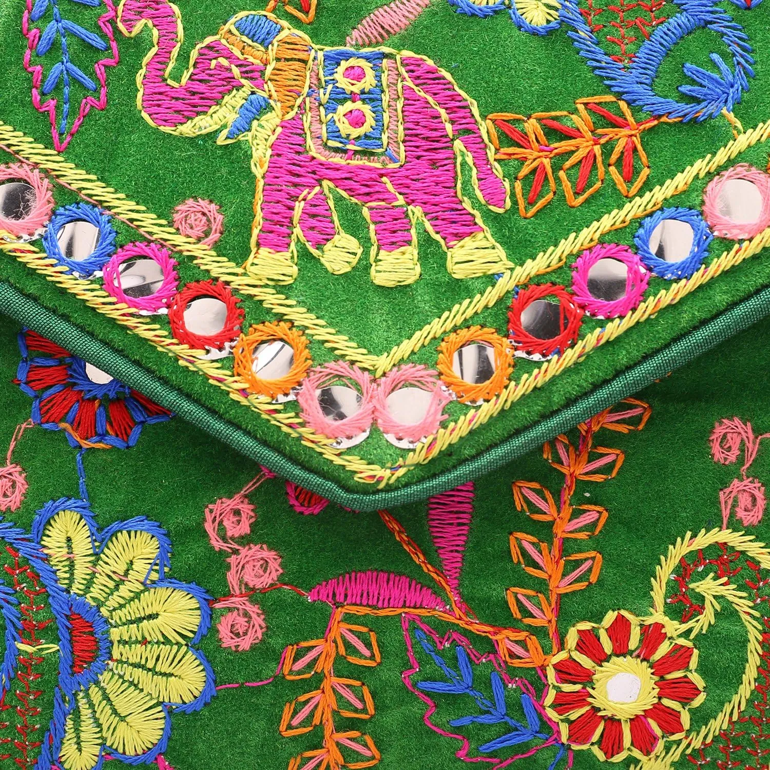 Craft Trade Clutch Bags for Women - Rajasthani Hand Embroidered Mini Crossbody Bag Women's Cluches for Wedding Party Gifts