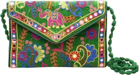 Craft Trade Clutch Bags for Women - Rajasthani Hand Embroidered Mini Crossbody Bag Women's Cluches for Wedding Party Gifts