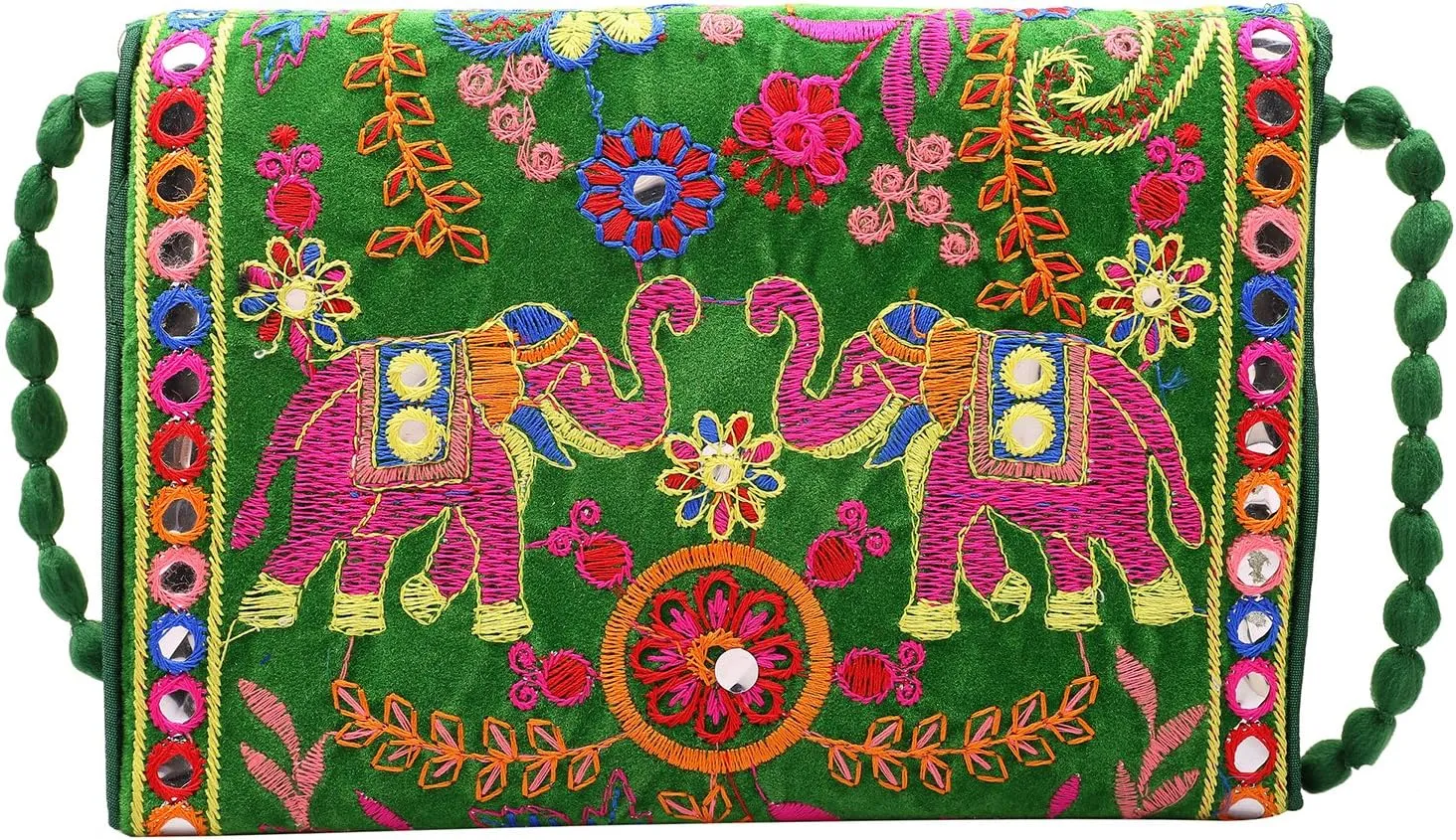 Craft Trade Clutch Bags for Women - Rajasthani Hand Embroidered Mini Crossbody Bag Women's Cluches for Wedding Party Gifts