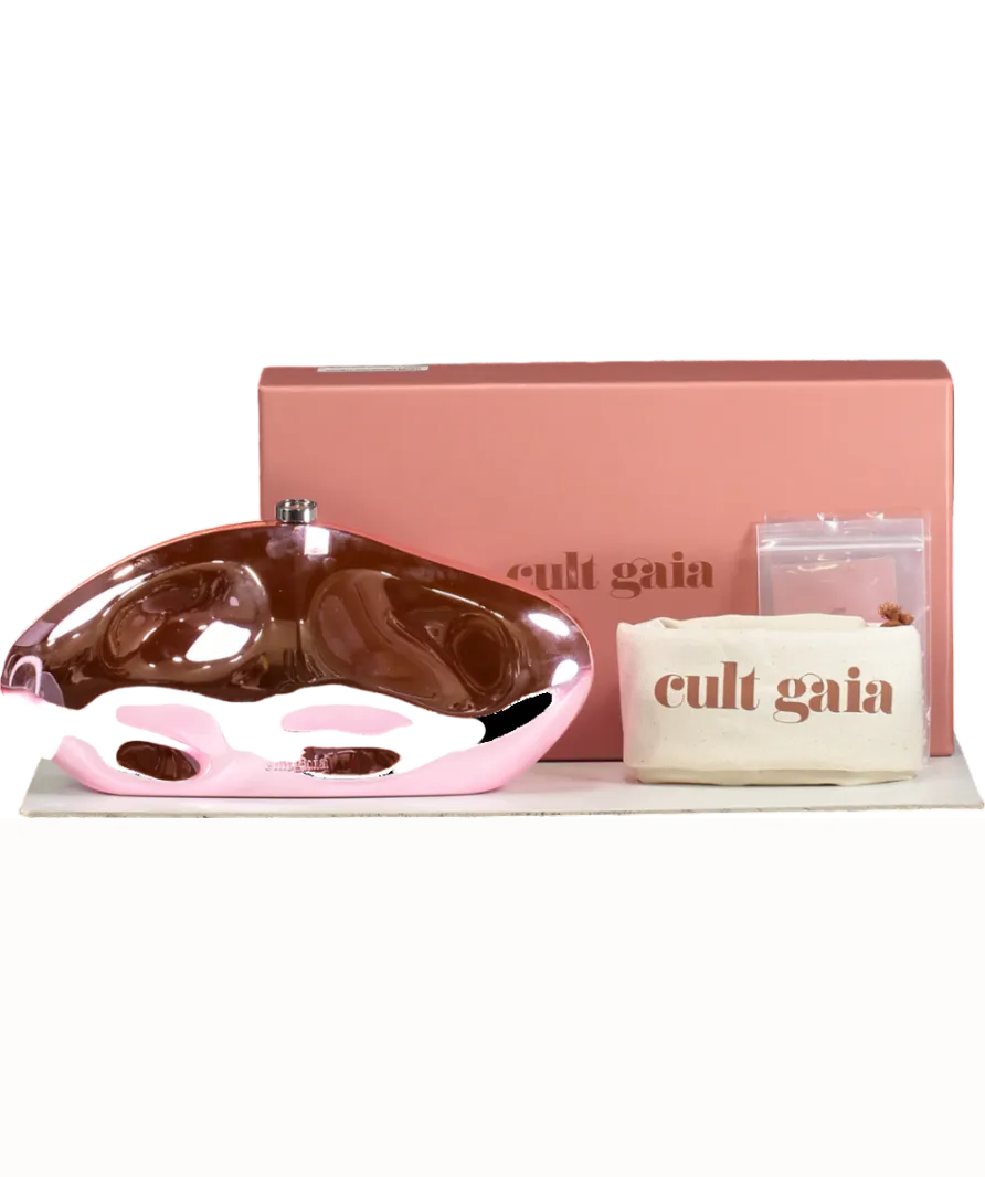 Cult Gaia Pink The Caldera Clutch One Size