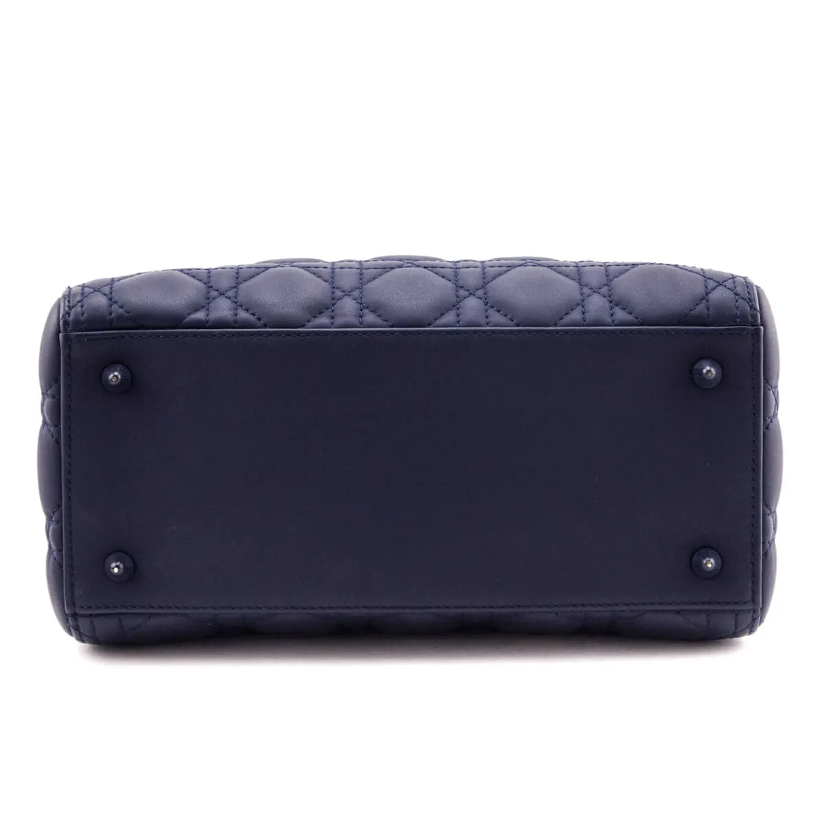 Dior Navy Ultramatte Cannage Calfskin Medium Lady Dior Bag