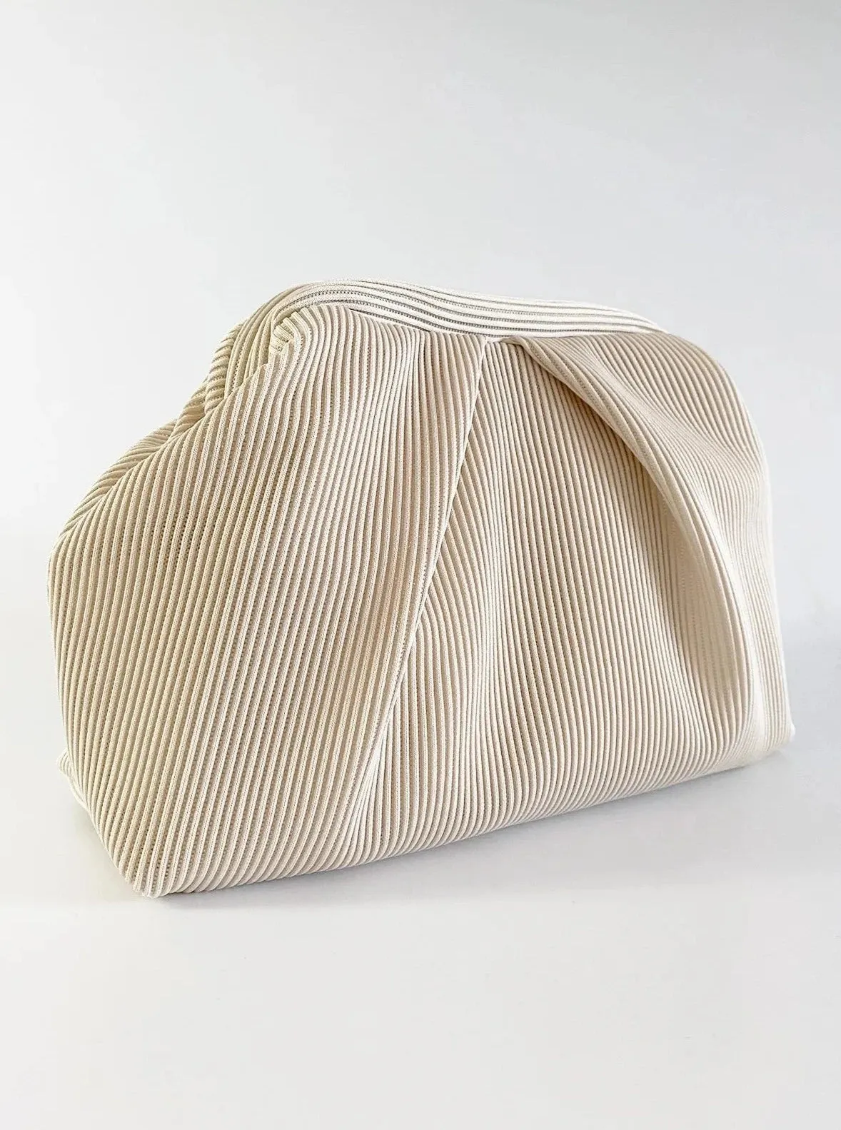 Elegant Pink Pleated Clutch Handbag