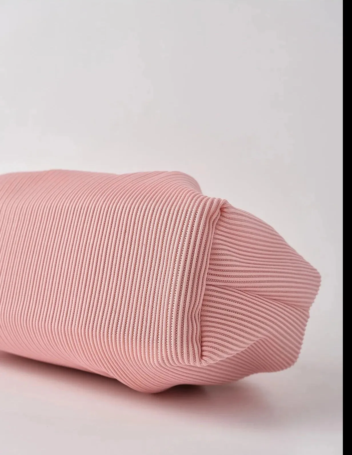 Elegant Pink Pleated Clutch Handbag