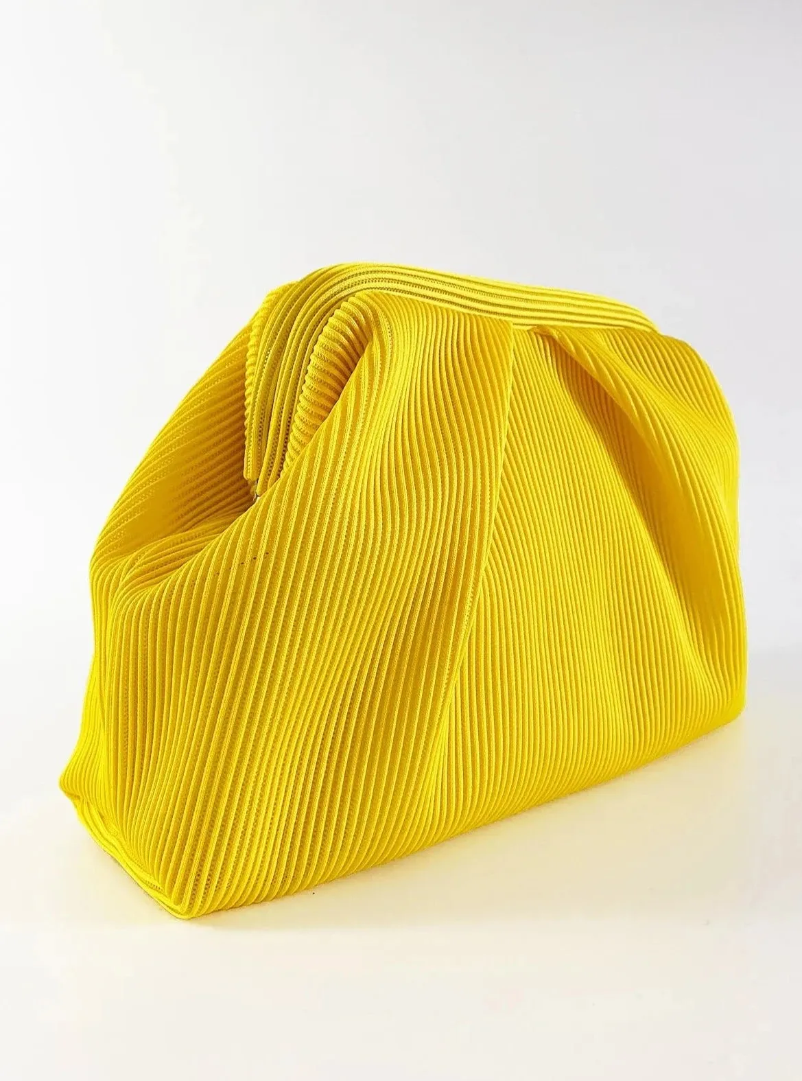 Elegant Pink Pleated Clutch Handbag