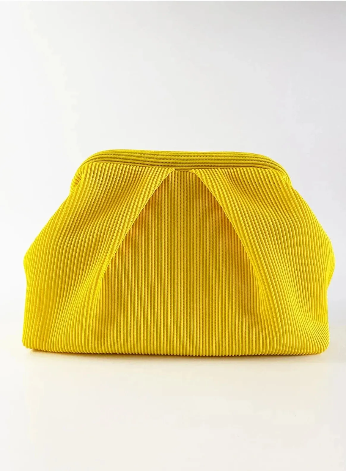 Elegant Pink Pleated Clutch Handbag