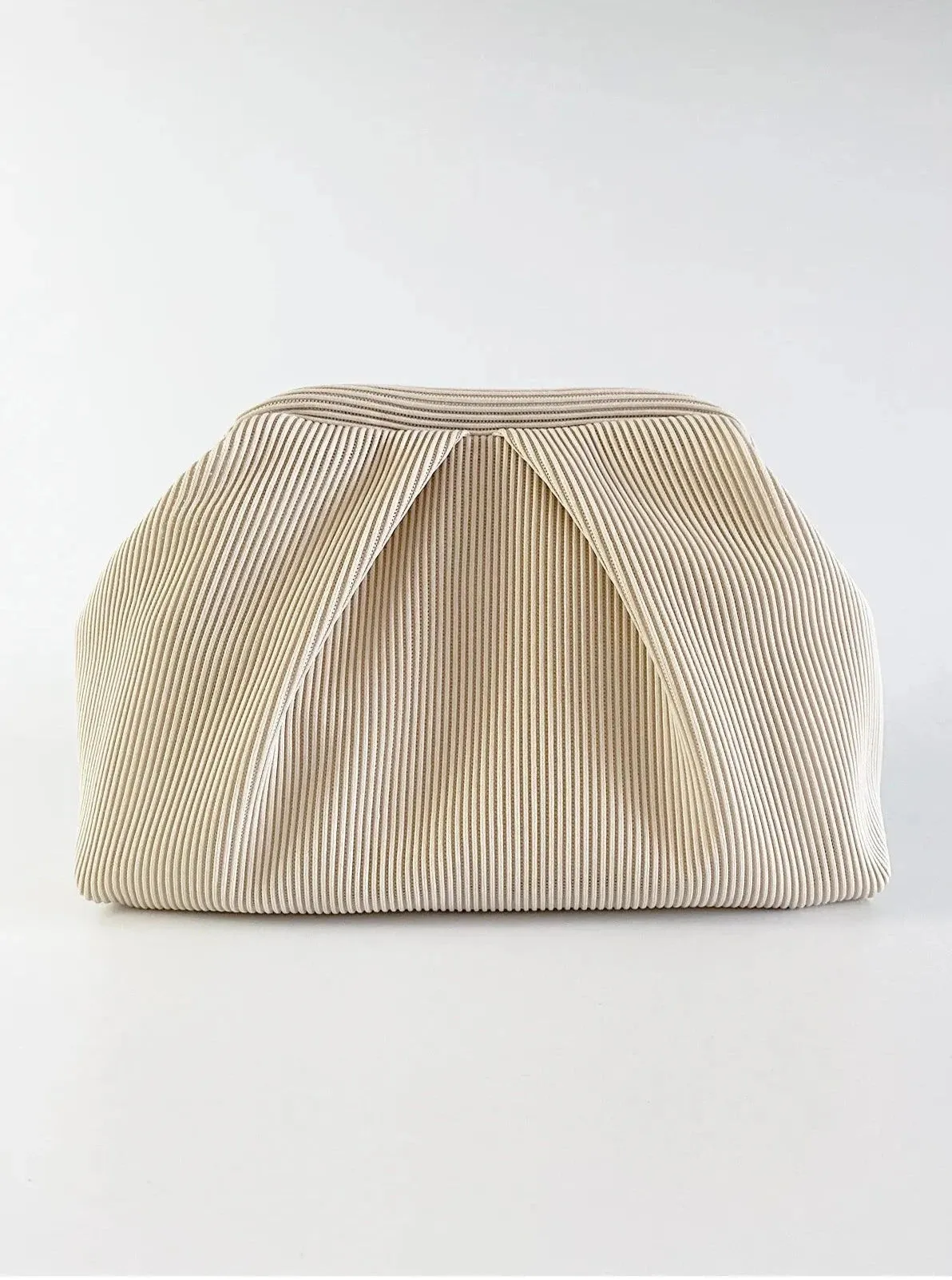 Elegant Pink Pleated Clutch Handbag