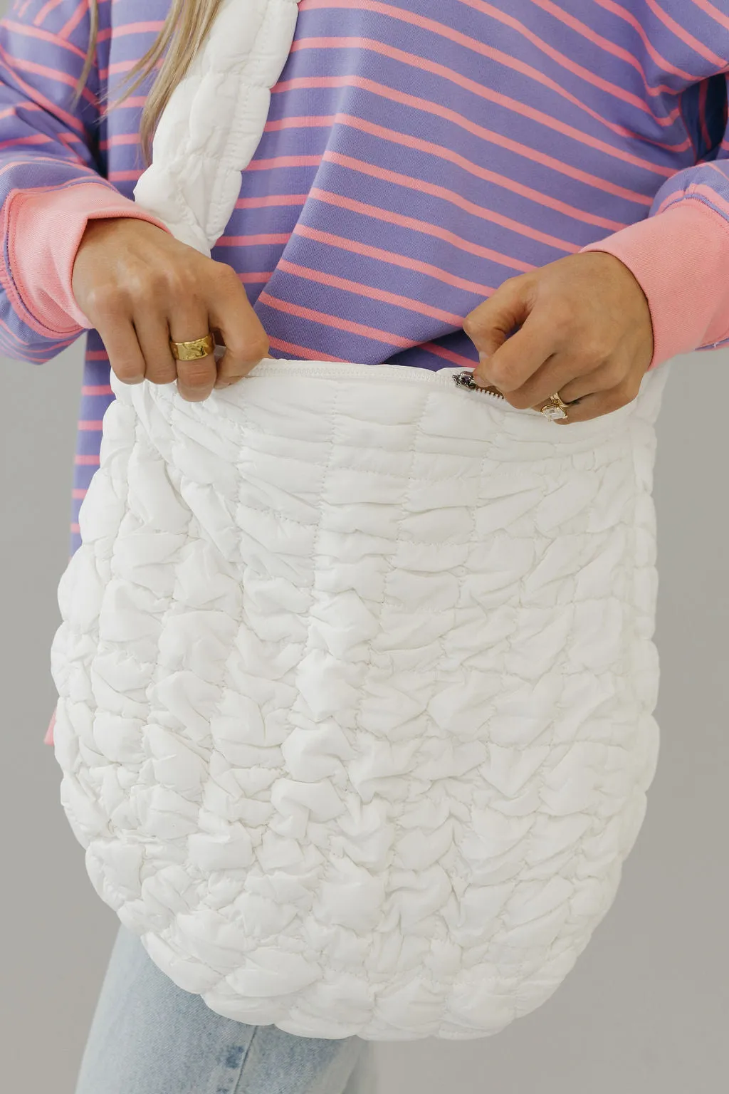 Extra Large Farris Quilted Shoulder Bag
