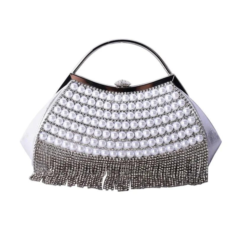 Gatsby Diamanté and Pearl Clutch Bag 3037/38/41