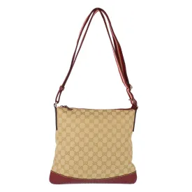 Gucci Beige Bordeaux Gg Crossbody Bag