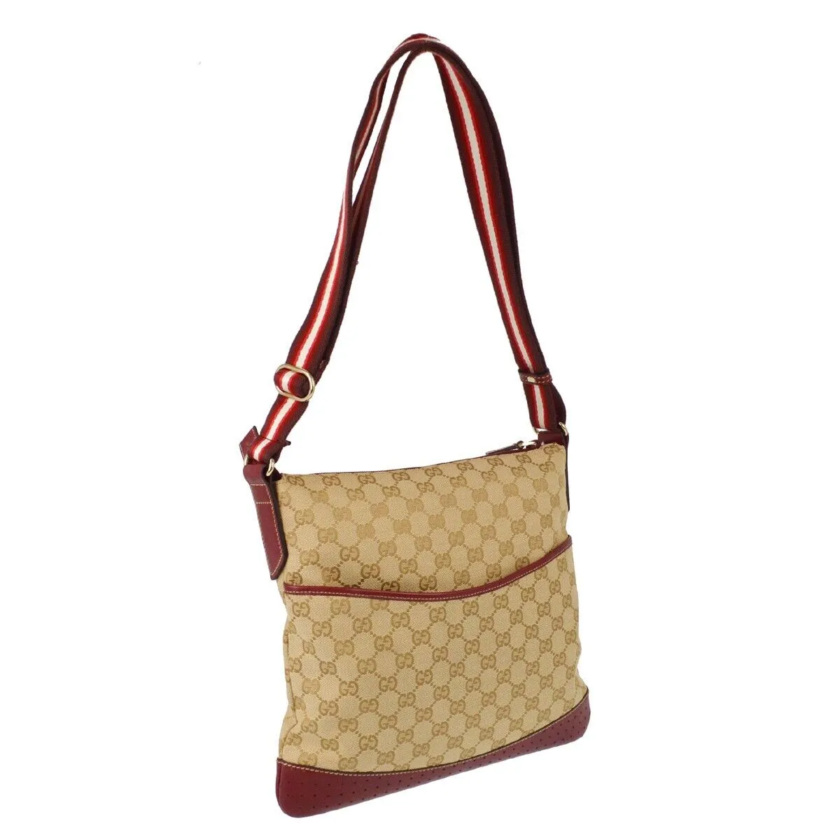 Gucci Beige Bordeaux Gg Crossbody Bag