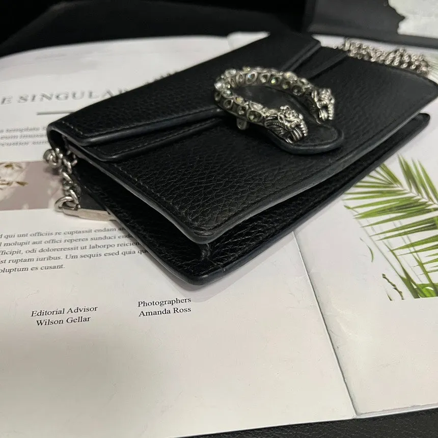 Gucci Black Mini Dionysus WOC Crossbody Bag