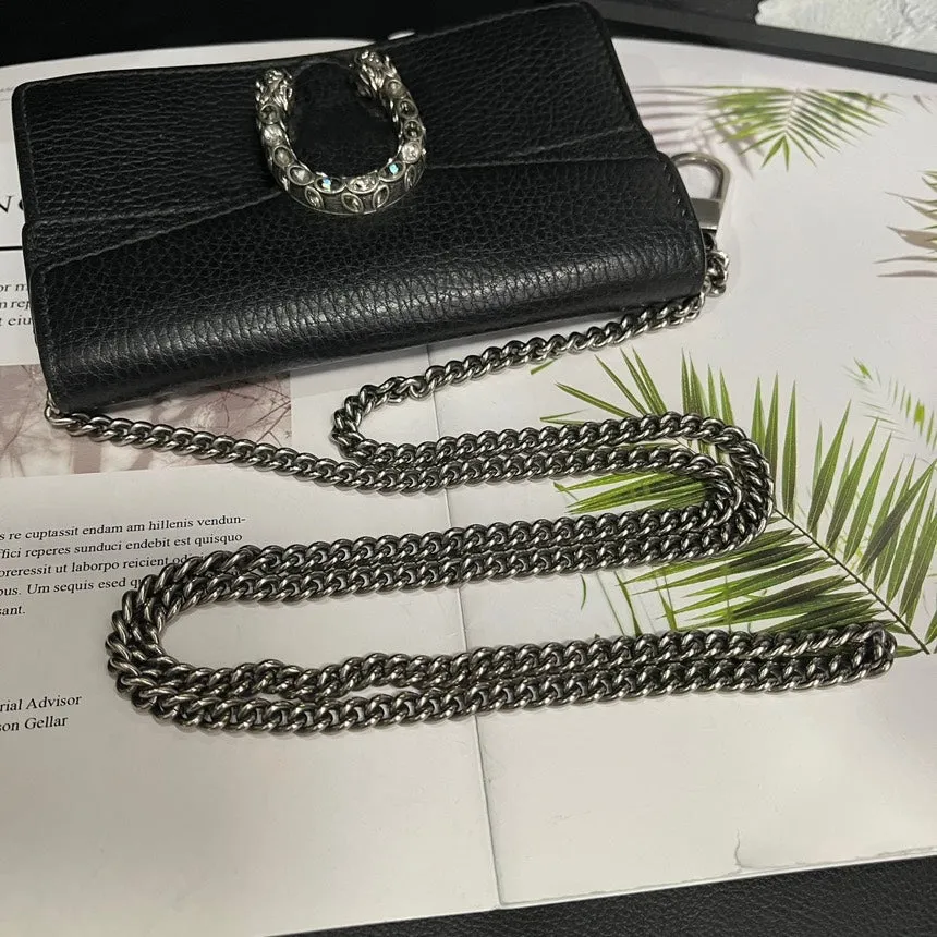 Gucci Black Mini Dionysus WOC Crossbody Bag