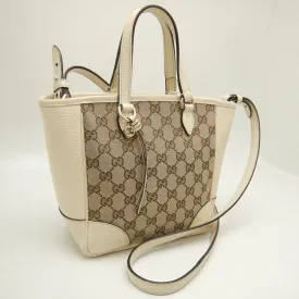Gucci Handbag 2Way Gg Canvas/ Leather