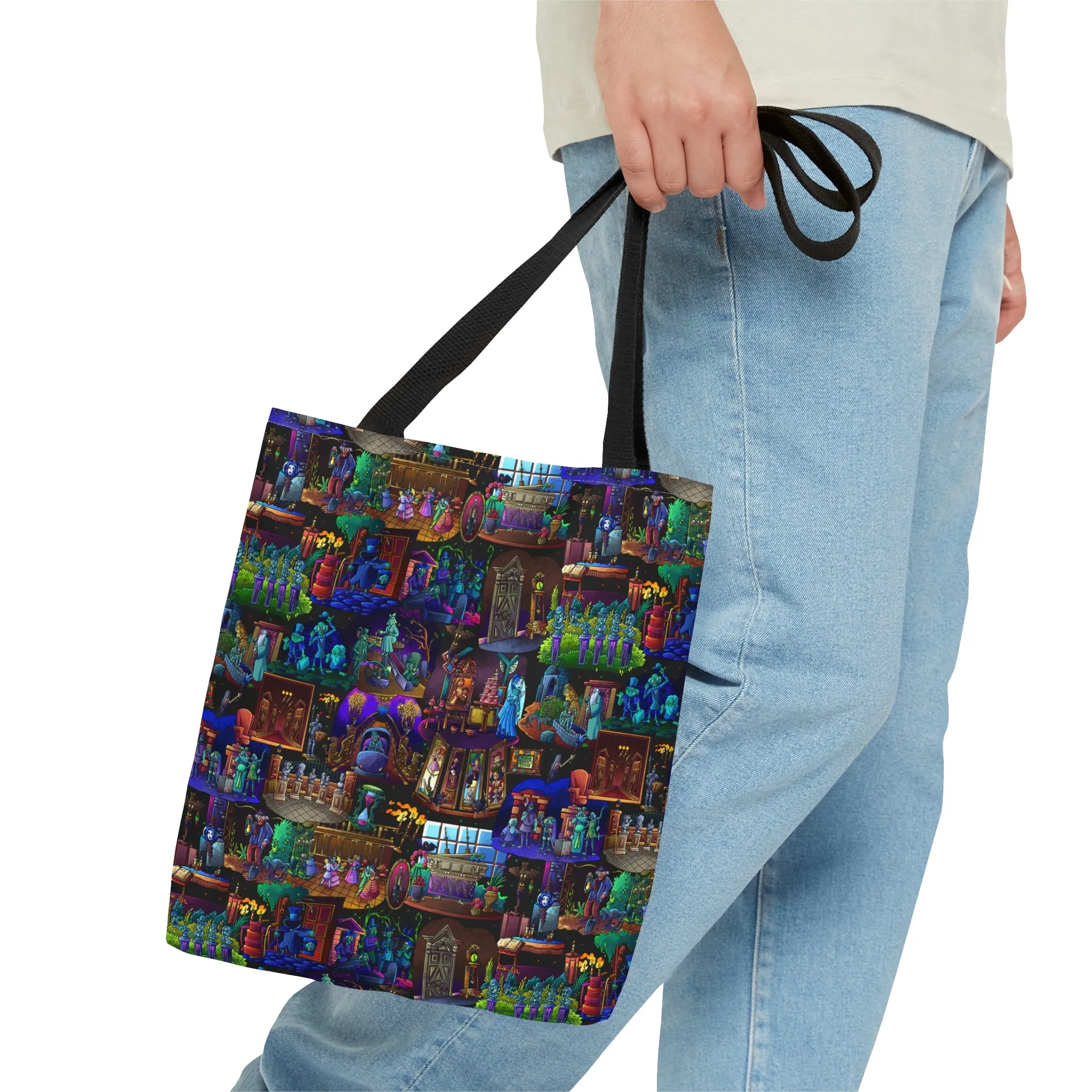 Hitchhiking Ghosts Inspired Fan Art Hand Drawn Tote Bag