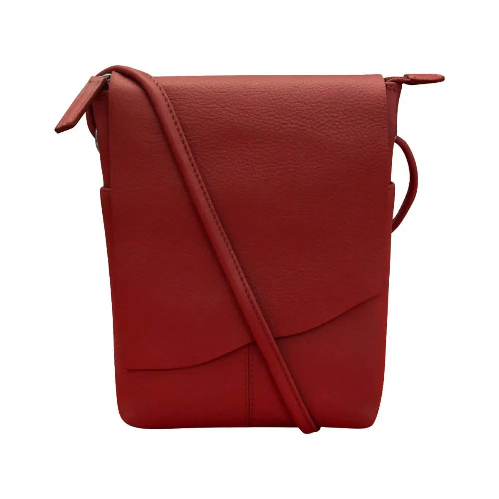 ili New York Small Canada Red Crossbody Bag (Women's)
