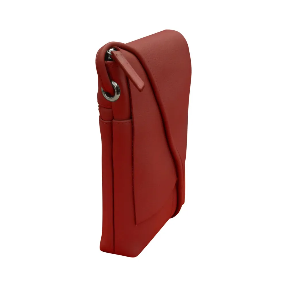 ili New York Small Canada Red Crossbody Bag (Women's)