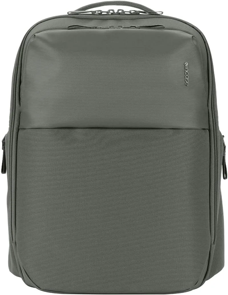 Incase A.R.C. Daypack - Everyday Backpack & Laptop Bag, 24L Main Pocket,16inch Faux Fur Laptop Compartment, Easy Access RFID Organization Pocket, Two Side Zippered Pockets - Smoked Ivy
