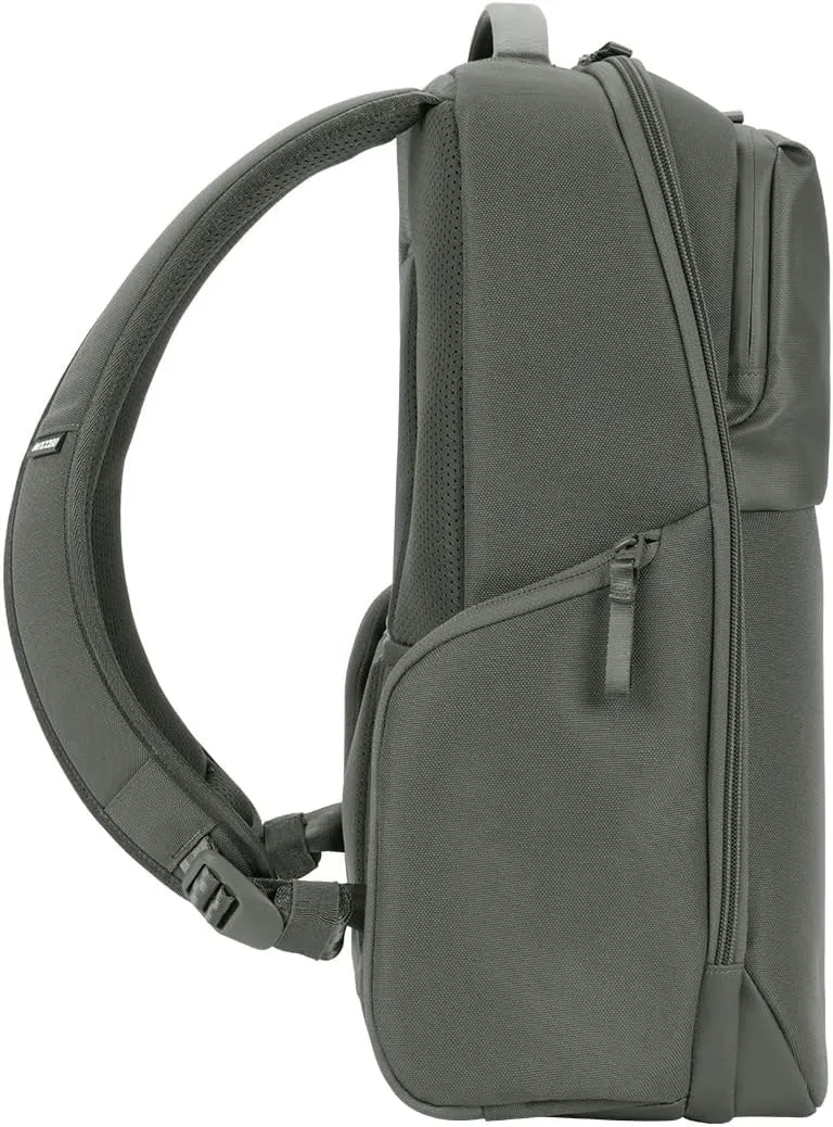 Incase A.R.C. Daypack - Everyday Backpack & Laptop Bag, 24L Main Pocket,16inch Faux Fur Laptop Compartment, Easy Access RFID Organization Pocket, Two Side Zippered Pockets - Smoked Ivy