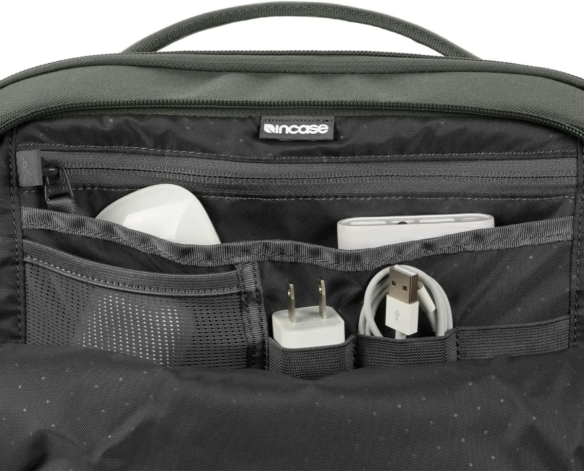 Incase A.R.C. Daypack - Everyday Backpack & Laptop Bag, 24L Main Pocket,16inch Faux Fur Laptop Compartment, Easy Access RFID Organization Pocket, Two Side Zippered Pockets - Smoked Ivy