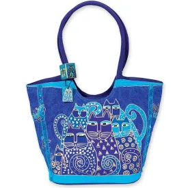 Indigo Cats Medium Scoop Tote