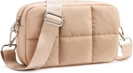 KALIDI FANCY FOREST Crossbody Bags for Women Crossbody Purse with Strap Lightweight Puffer quilted Shoulder Bag for Travel