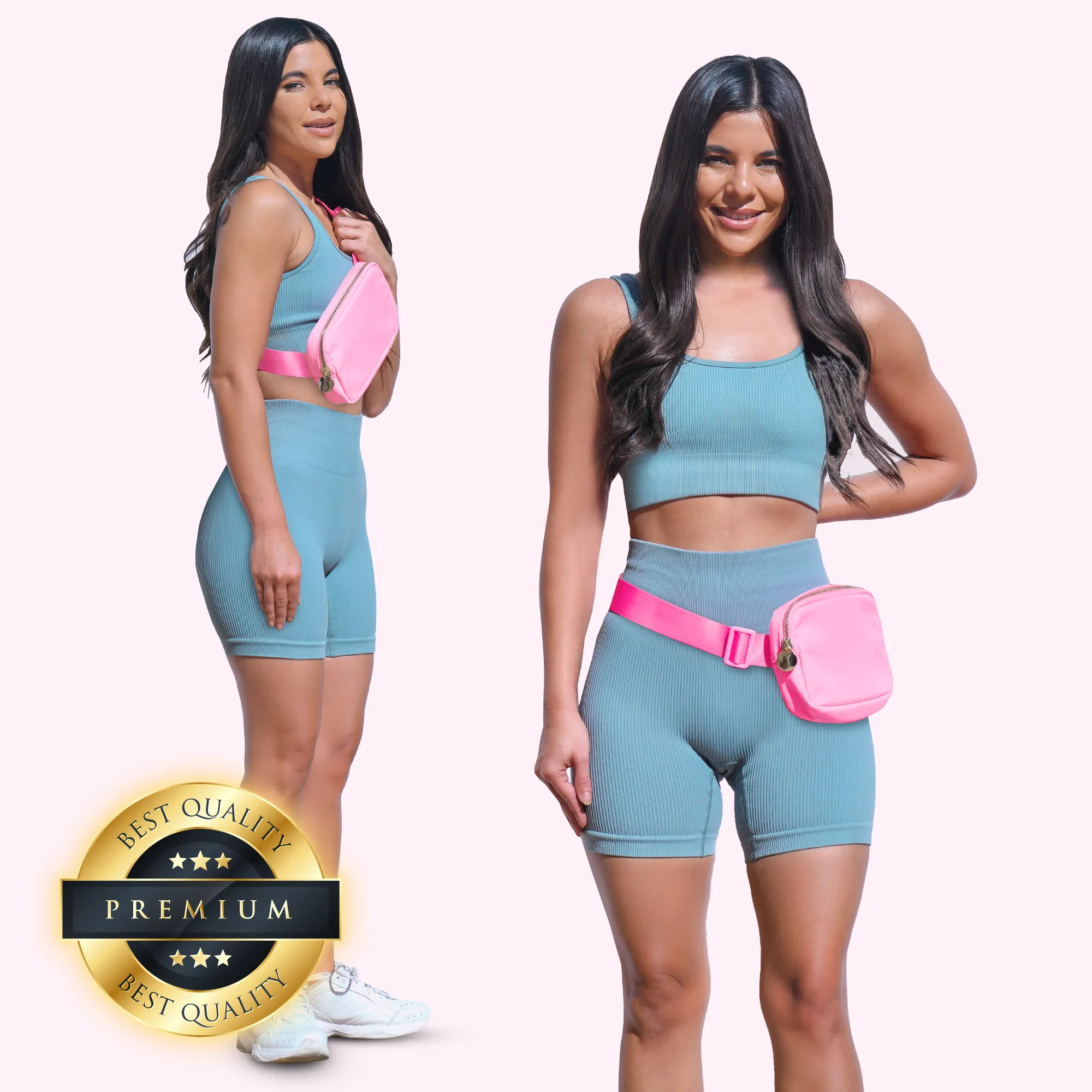 Nylon Belt Bag - Light Pink Fanny Pack For Women - Crossbody Bag Waist Pack Bum Bag
