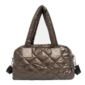 Nylon Shell Down Women Messenger Bag Ladies Quilted Handbag