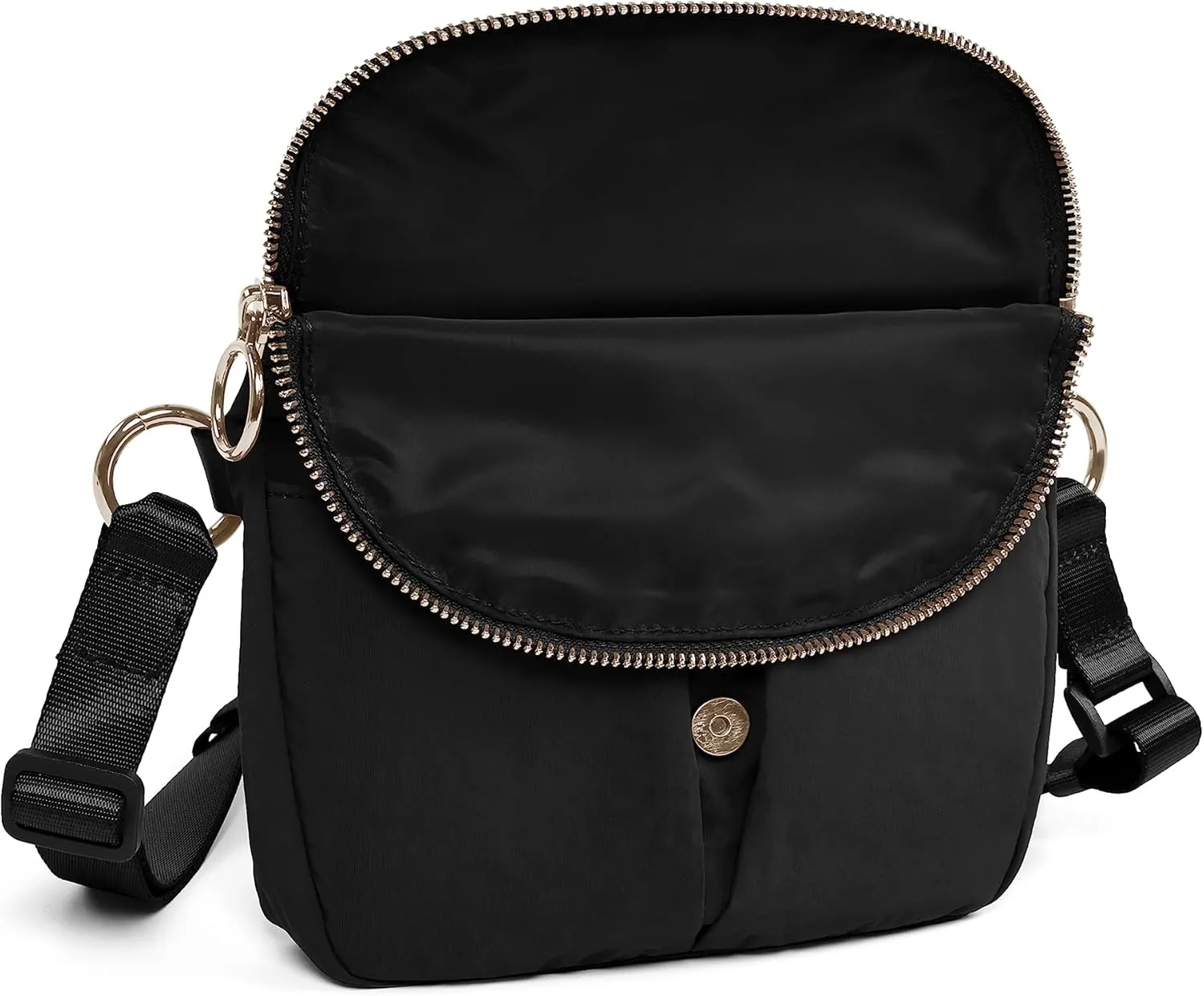 ODODOS 1.2L Mini Crossbody Bag with Adjustable Strap Festival Bag Fanny Pack for Outdoor, Workout, Travel, and Casual, Black