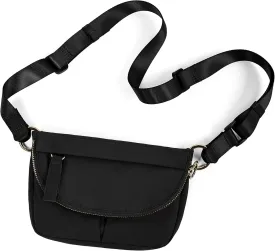ODODOS 1.2L Mini Crossbody Bag with Adjustable Strap Festival Bag Fanny Pack for Outdoor, Workout, Travel, and Casual, Black