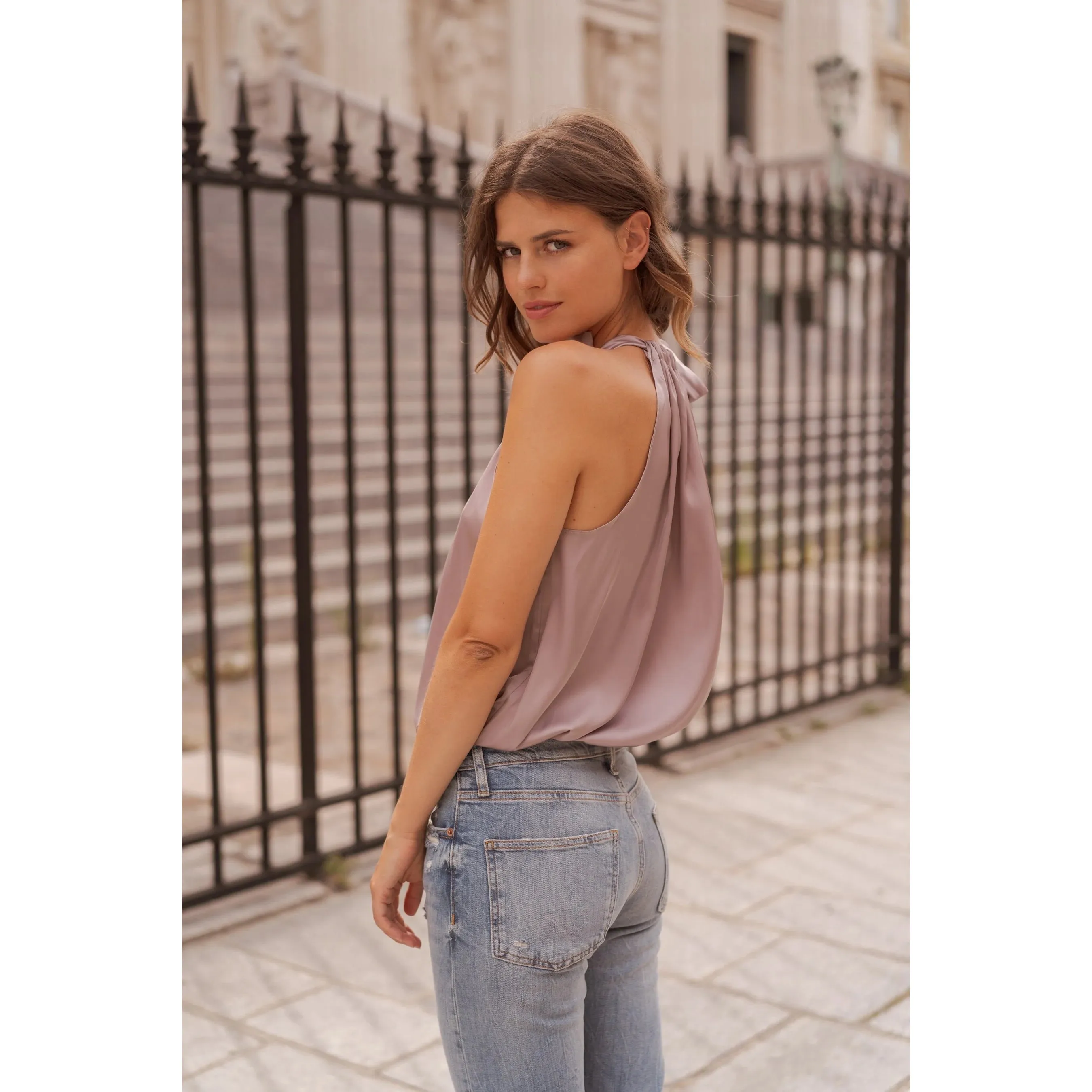 On Trend Elizabeth Satin Top